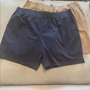 Under Armour Men's Athletic Coaching Shorts - Dark Blue and Light Brown 3 XL